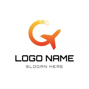 Airline Logo Yellow Airline and Airplane logo design