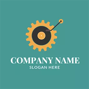 Industrial Logo Yellow and Black Gear Icon logo design