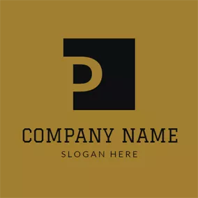 Letter Logo Yellow and Black Letter P logo design