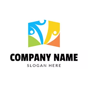 Master Logo Yellow and Blue Book Icon logo design