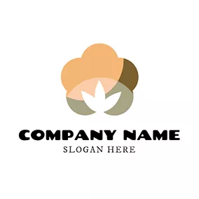 Emblem Logo Yellow and Brown Cotton logo design