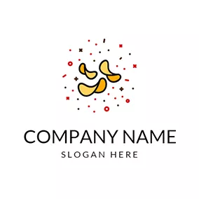 Chips Logo Yellow and Orange Chips logo design