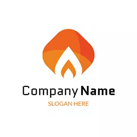 Firefighter Logo Yellow and Orange Fire Icon logo design