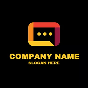 Message Logo Yellow and Orange Message Box logo design