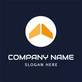 Transportation Logo Yellow and Orange Rectangle logo design