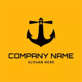Anker Logo Yellow and White Anchor logo design