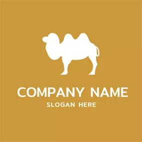 Camel Logo Yellow and White Camel logo design