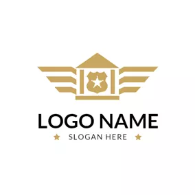 Police Logo Yellow and White Police Badge logo design