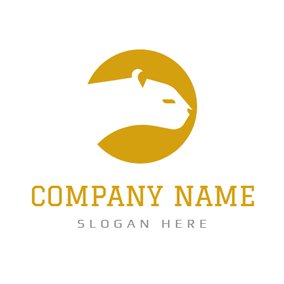 round bear in negative space design