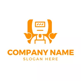 Welding Logo Yellow and White Welding Equipment logo design