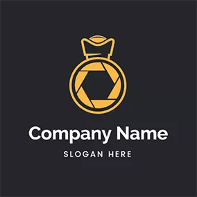 镜头logo Yellow Camera Lens logo design