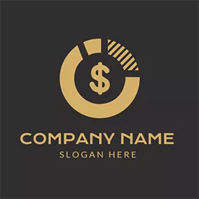 投資Logo Yellow Circle and Dollar Sign logo design