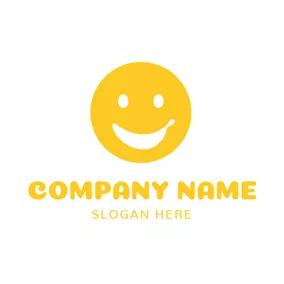 Banana Logo Yellow Circle and White Banana logo design