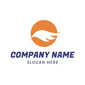 Freedom Logo Yellow Circle and White Wing logo design