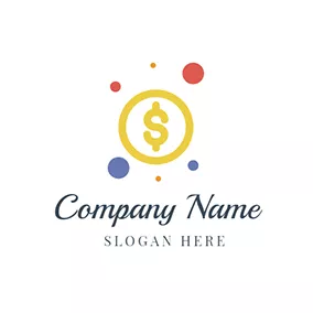 Dollar Logo Yellow Coin and Dollar Sign Icon logo design