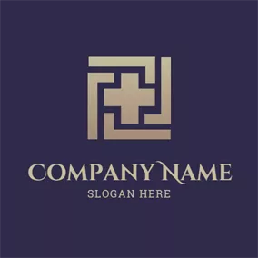 フローリング　ロゴ Yellow Cross Pattern Tile logo design