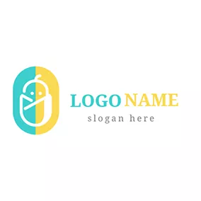 Children & Childcare Logo Yellow Ellipse and Lovely Children logo design