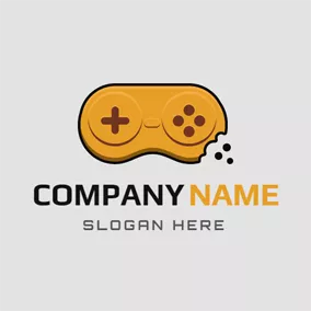 Gaming - Yellow Gamepad & Biscuits logo design