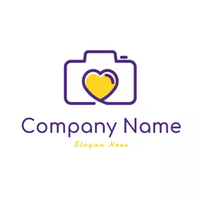 Art - Yellow Heart  & Camera logo design