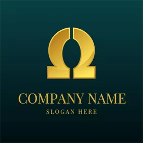 Omega Logo Yellow Omega Symbol logo design