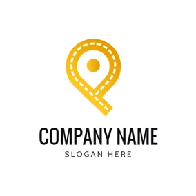 Standort Logo Yellow Path and Location logo design