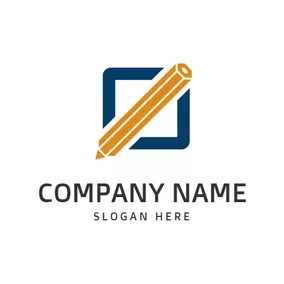 Science & Technology Logo Yellow Pen and Tablet logo design