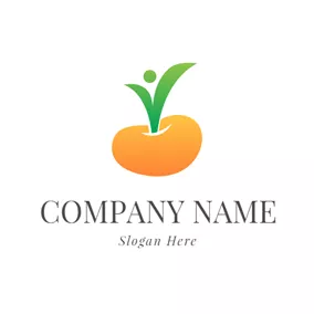 Growth Logo Yellow Sapling and Yellow Seed logo design