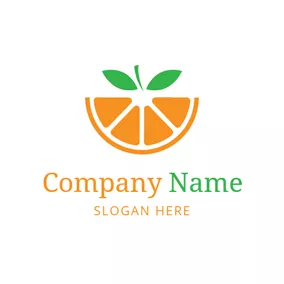 Food & Drink Logo Yellow Semicircle Orange logo design
