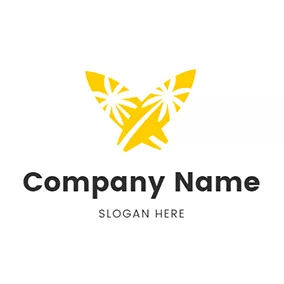 Yellow Logo Yellow Surfboard and White Tree logo design