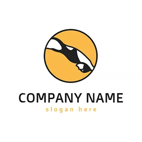 Pool Logo Yellow Swimming and Swimmer logo design