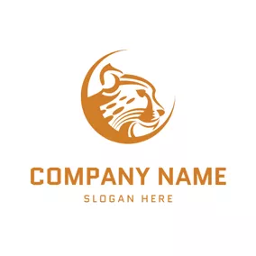 老虎Logo Yellow Tiger Head logo design