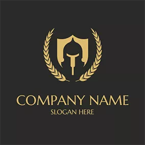 Art - Yellow Wheat  & Helmet logo design