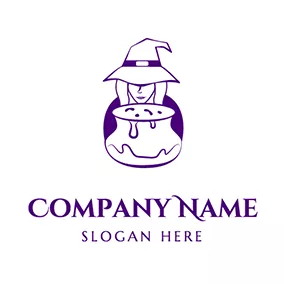 Witch Logo Young Witch logo design